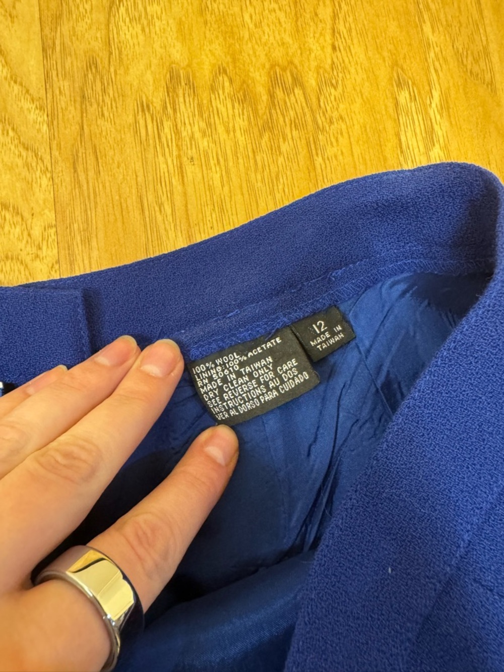 Albert Nipton Blue Suit Skirt - Picture 4 of 8